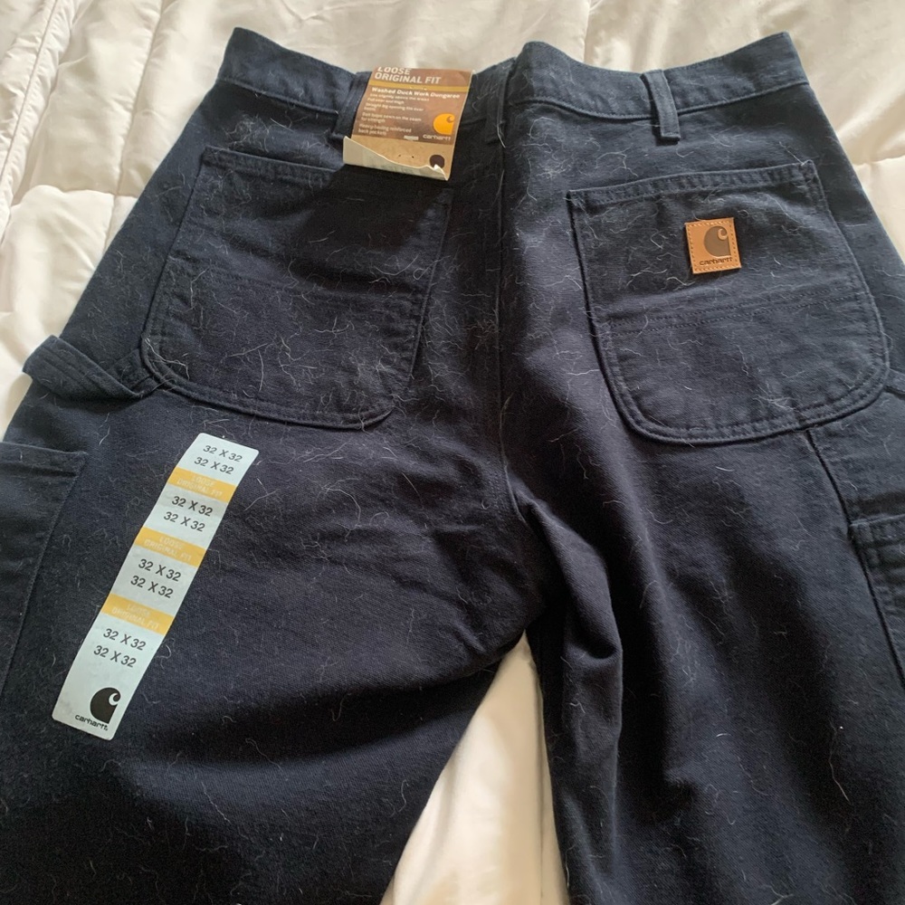 Carhartt loose fit original washed duck work dungaree pants